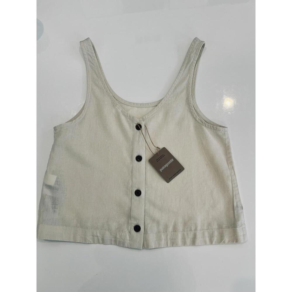 Patagonia Women's Garden Island Reversible Top Shirt Size M 42345 Natural - Picture 3 of 10